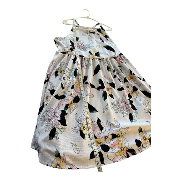 Torrid White Floral Textured Lined Knit High Neck Skater Dress Women's Size 2 - Picture 6 of 9